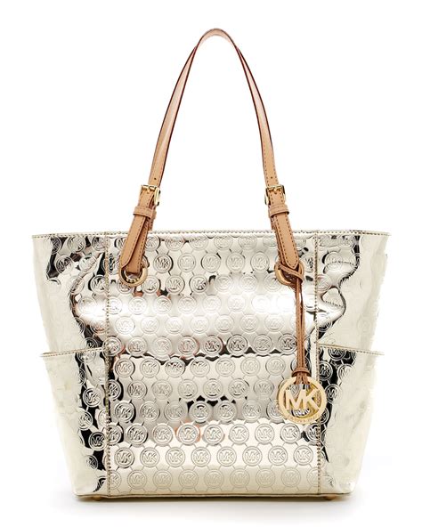 michael kors gold and black bag|Michael Kors gold tote handbags.